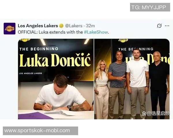 湖人官方推特发布东契奇与詹姆斯精彩数据海报引发球迷热议